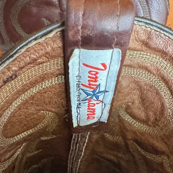 Vintage Tony Lama Western Boots oxblood dark burgundy leather cowboy boots 10D m - Picture 4 of 11